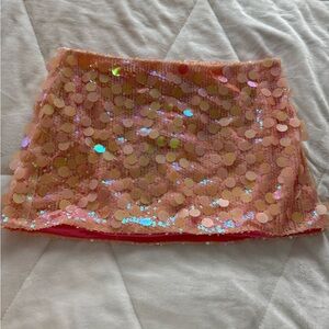 Fashion Nova Iridescent Pink Mini Skirt